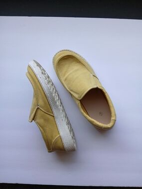 Cute Lightweight, Comfortable, & Casual Yellow Slip-Ons